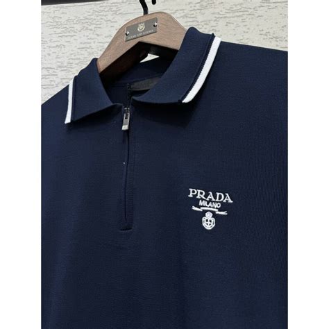 green PRADA Men Polo shirts 